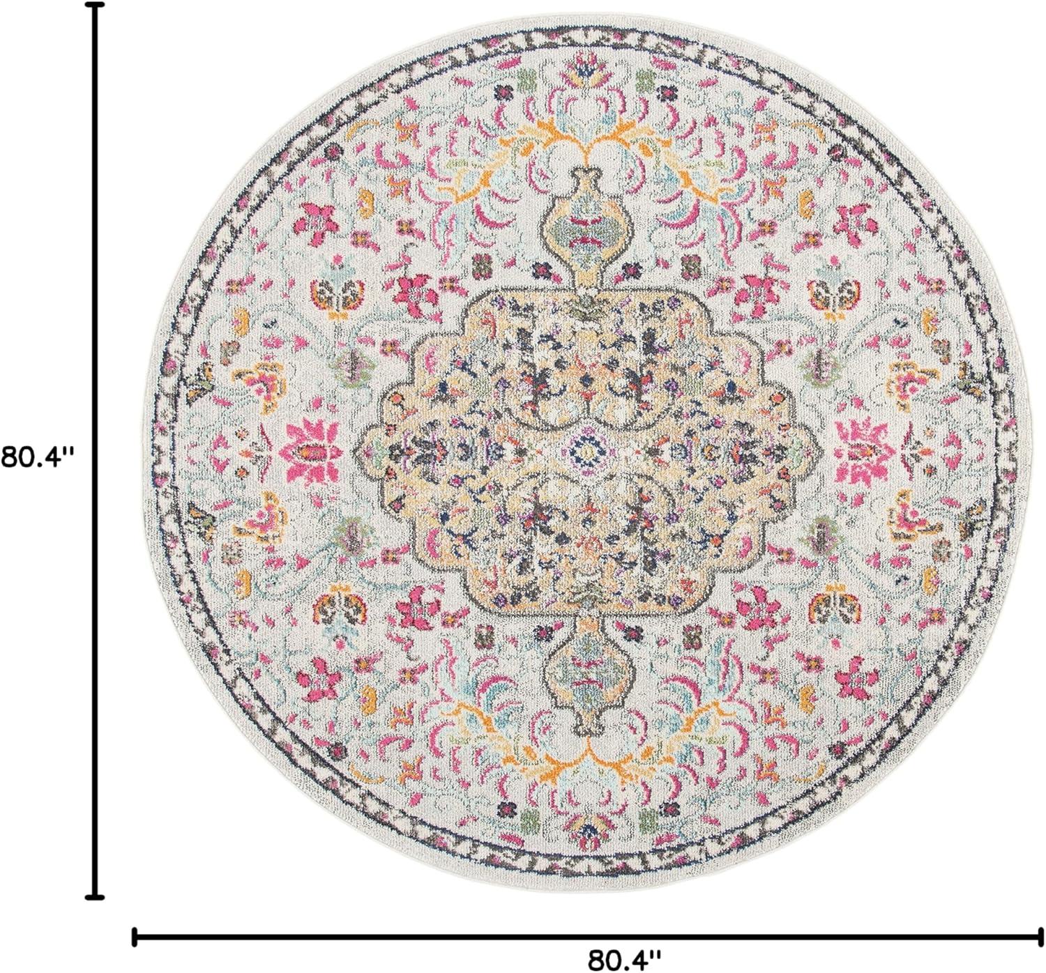 image:imageSAFAVIEH Area Rug 8x10 Madison Collection Large Ivory amp Orange Boho Chic Medallion Distressed Design NonShedding amp Easy Cleaning Ideal for Living Room Bedroom Dining Space MAD447AGreyGold