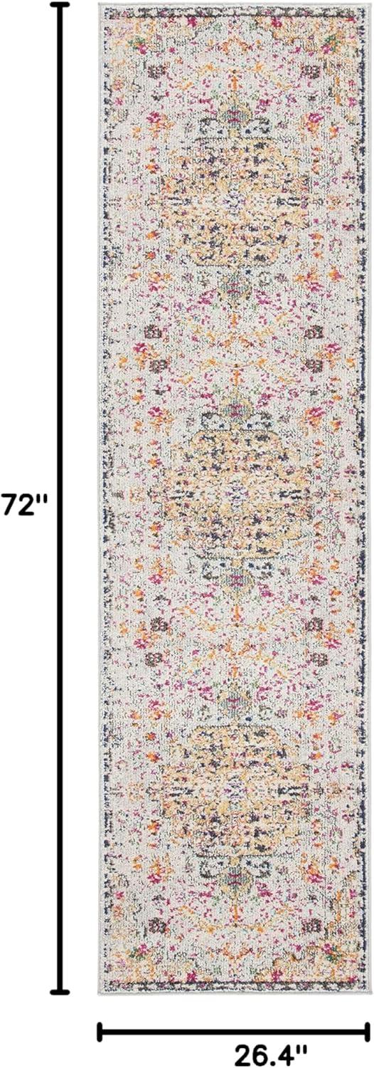 image:imageSAFAVIEH Area Rug 8x10 Madison Collection Large Ivory amp Orange Boho Chic Medallion Distressed Design NonShedding amp Easy Cleaning Ideal for Living Room Bedroom Dining Space MAD447AGreyGold