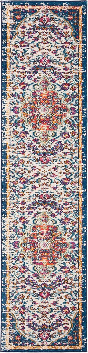 image:imageSAFAVIEH Area Rug 8x10 Madison Collection Large Ivory amp Orange Boho Chic Medallion Distressed Design NonShedding amp Easy Cleaning Ideal for Living Room Bedroom Dining Space MAD447AIvoryOrange