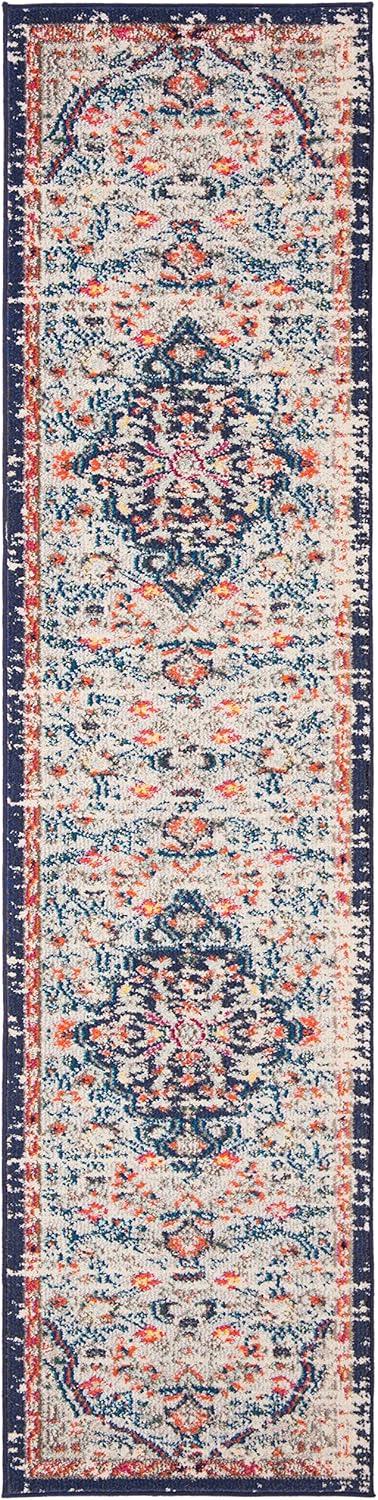 image:imageSAFAVIEH Area Rug 8x10 Madison Collection Large Ivory amp Orange Boho Chic Medallion Distressed Design NonShedding amp Easy Cleaning Ideal for Living Room Bedroom Dining Space MAD447ABeigeBlack