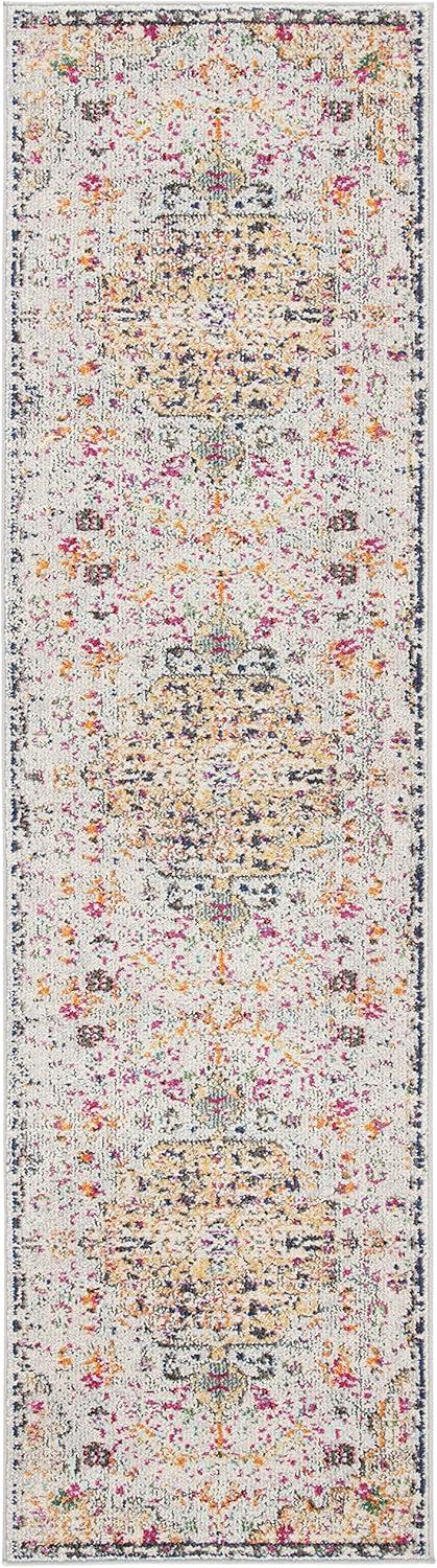 image:imageSAFAVIEH Area Rug 8x10 Madison Collection Large Ivory amp Orange Boho Chic Medallion Distressed Design NonShedding amp Easy Cleaning Ideal for Living Room Bedroom Dining Space MAD447AGreyGold