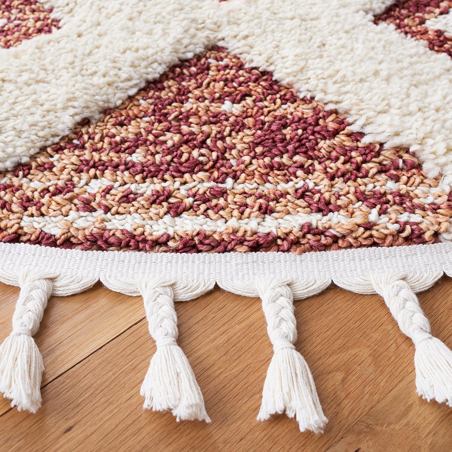 image:imageSAFAVIEH Area Rug 8x10 Moroccan Tassel Shag Collection Large Grey amp Ivory Boho Design NonShedding amp Easy Cleaning Plush Pile Ideal for Living Room Bedroom Dining Space MTS664GRustIvory