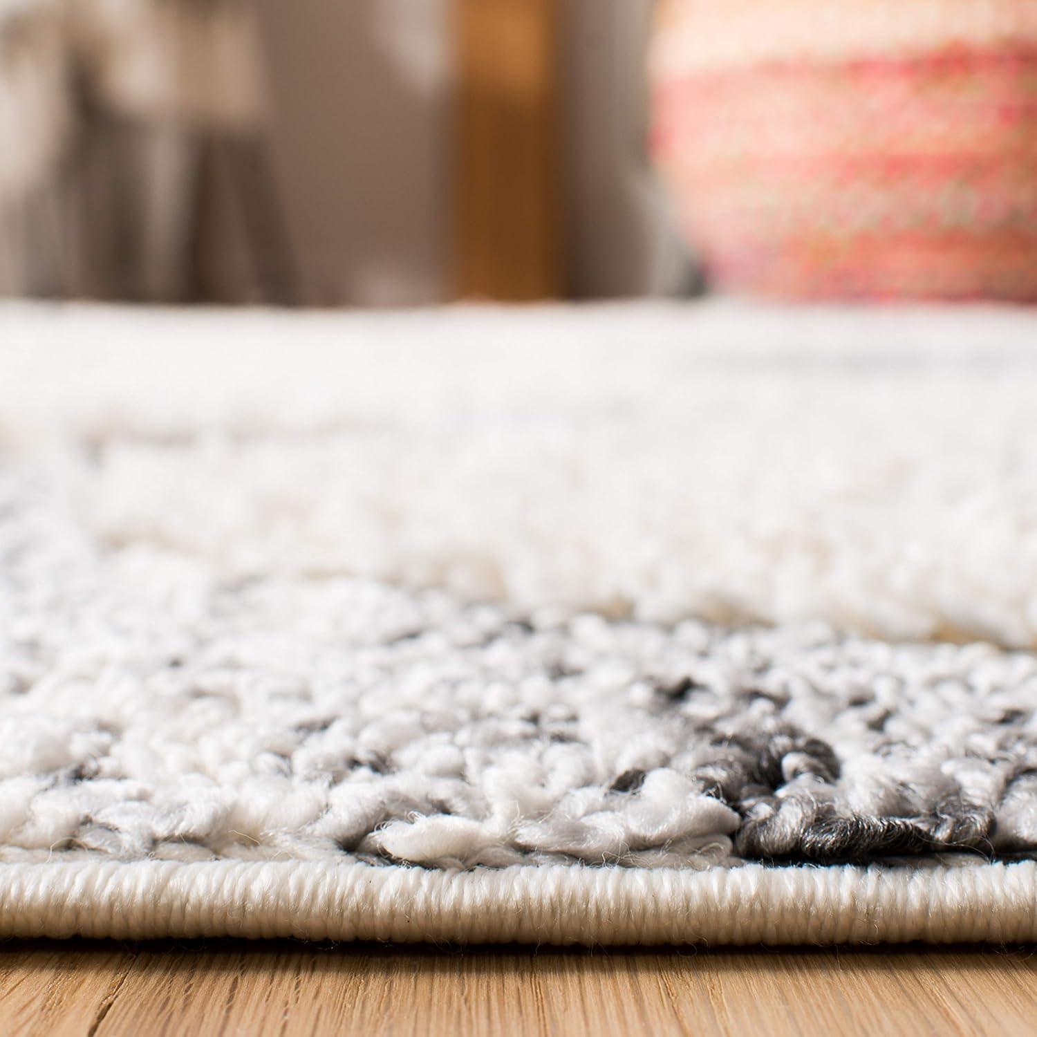 image:imageSAFAVIEH Area Rug 8x10 Moroccan Tassel Shag Collection Large Grey amp Ivory Boho Design NonShedding amp Easy Cleaning Plush Pile Ideal for Living Room Bedroom Dining Space MTS664GGreyIvory