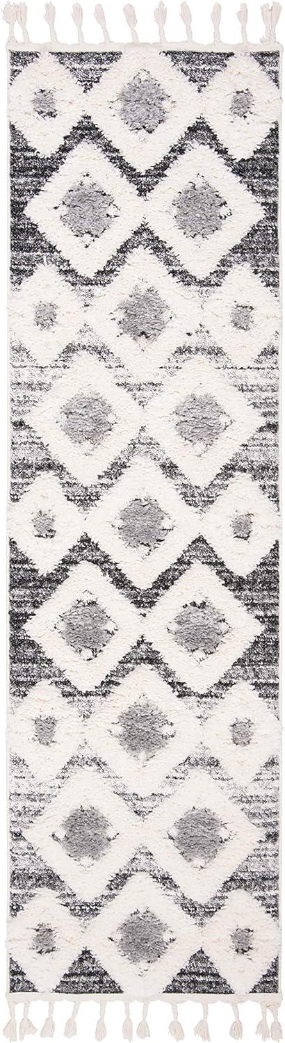 image:imageSAFAVIEH Area Rug 8x10 Moroccan Tassel Shag Collection Large Grey amp Ivory Boho Design NonShedding amp Easy Cleaning Plush Pile Ideal for Living Room Bedroom Dining Space MTS664GGreyIvory