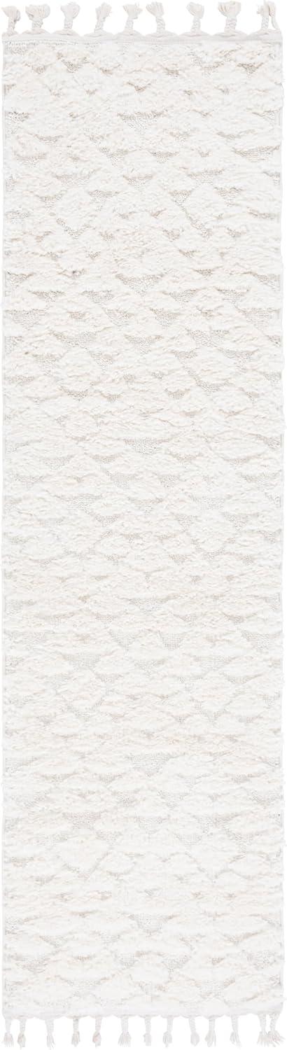 image:imageSAFAVIEH Area Rug 8x10 Moroccan Tassel Shag Collection Large Ivory amp Brown NonShedding amp Easy to Clean Plush HighLow Texture Ideal for Living Room Bedroom Dining Space MTS688AIvory