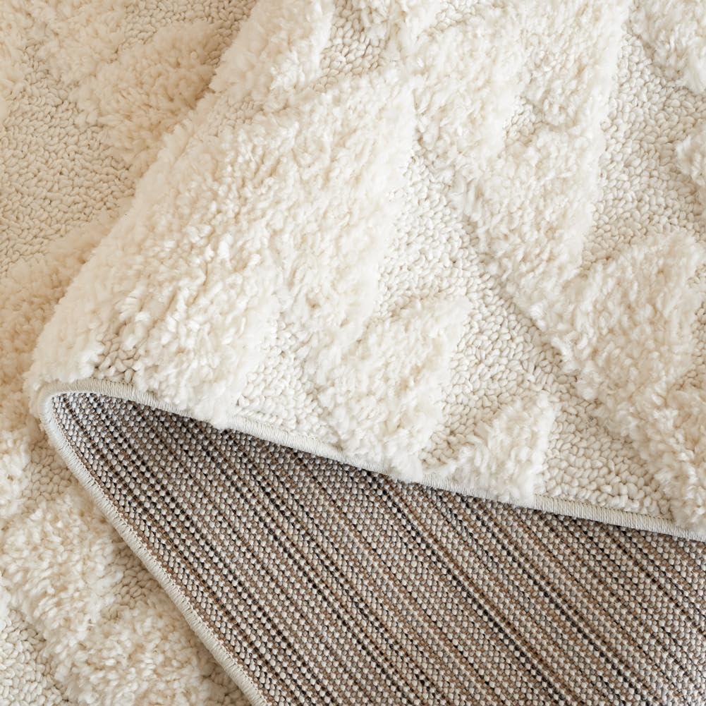 image:imageSAFAVIEH Area Rug 8x10 Moroccan Tassel Shag Collection Large Ivory amp Brown NonShedding amp Easy to Clean Plush HighLow Texture Ideal for Living Room Bedroom Dining Space MTS688AIvory
