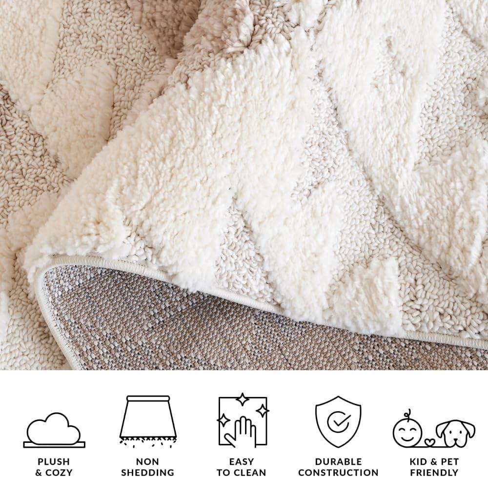 image:imageSAFAVIEH Area Rug 8x10 Moroccan Tassel Shag Collection Large Ivory amp Brown NonShedding amp Easy to Clean Plush HighLow Texture Ideal for Living Room Bedroom Dining Space MTS688AIvoryBeige