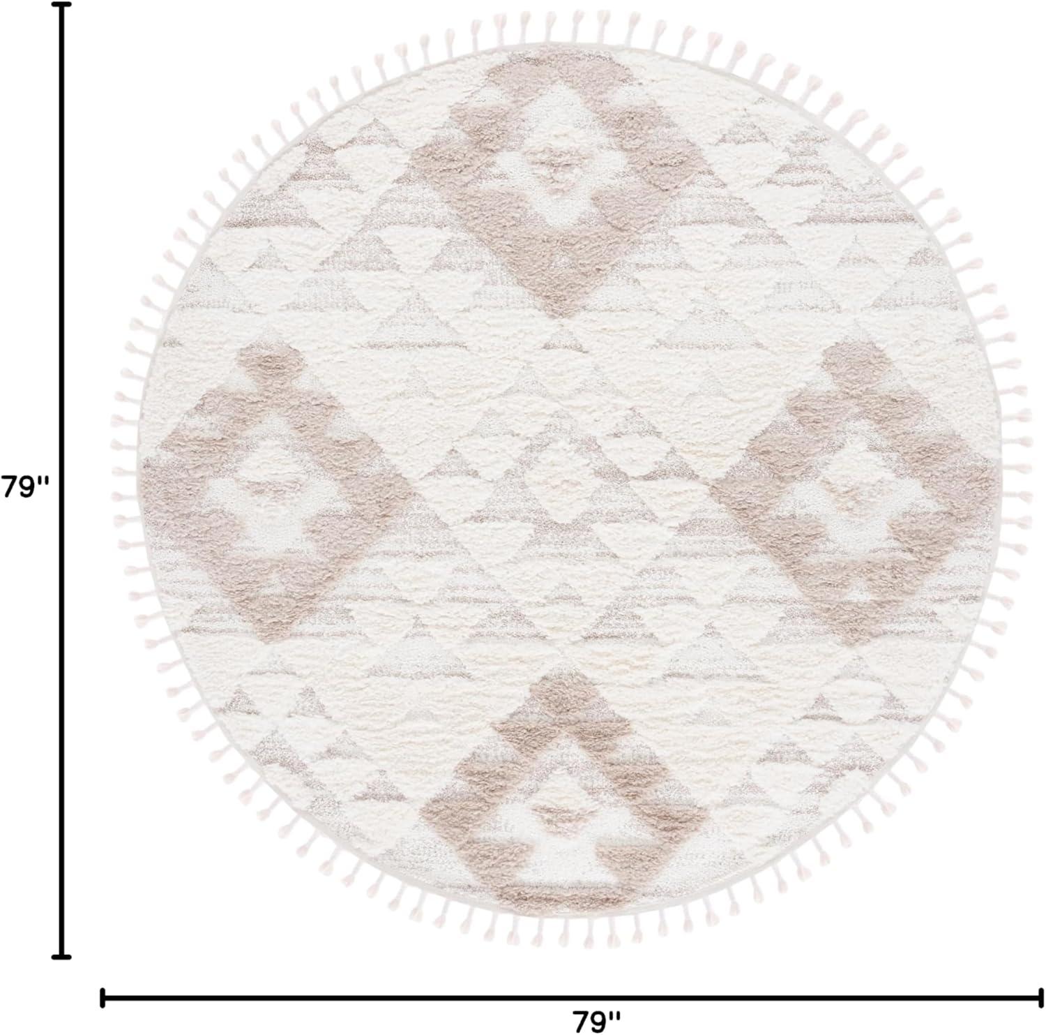 image:imageSAFAVIEH Area Rug 8x10 Moroccan Tassel Shag Collection Large Ivory amp Brown NonShedding amp Easy to Clean Plush HighLow Texture Ideal for Living Room Bedroom Dining Space MTS688AIvoryBeige