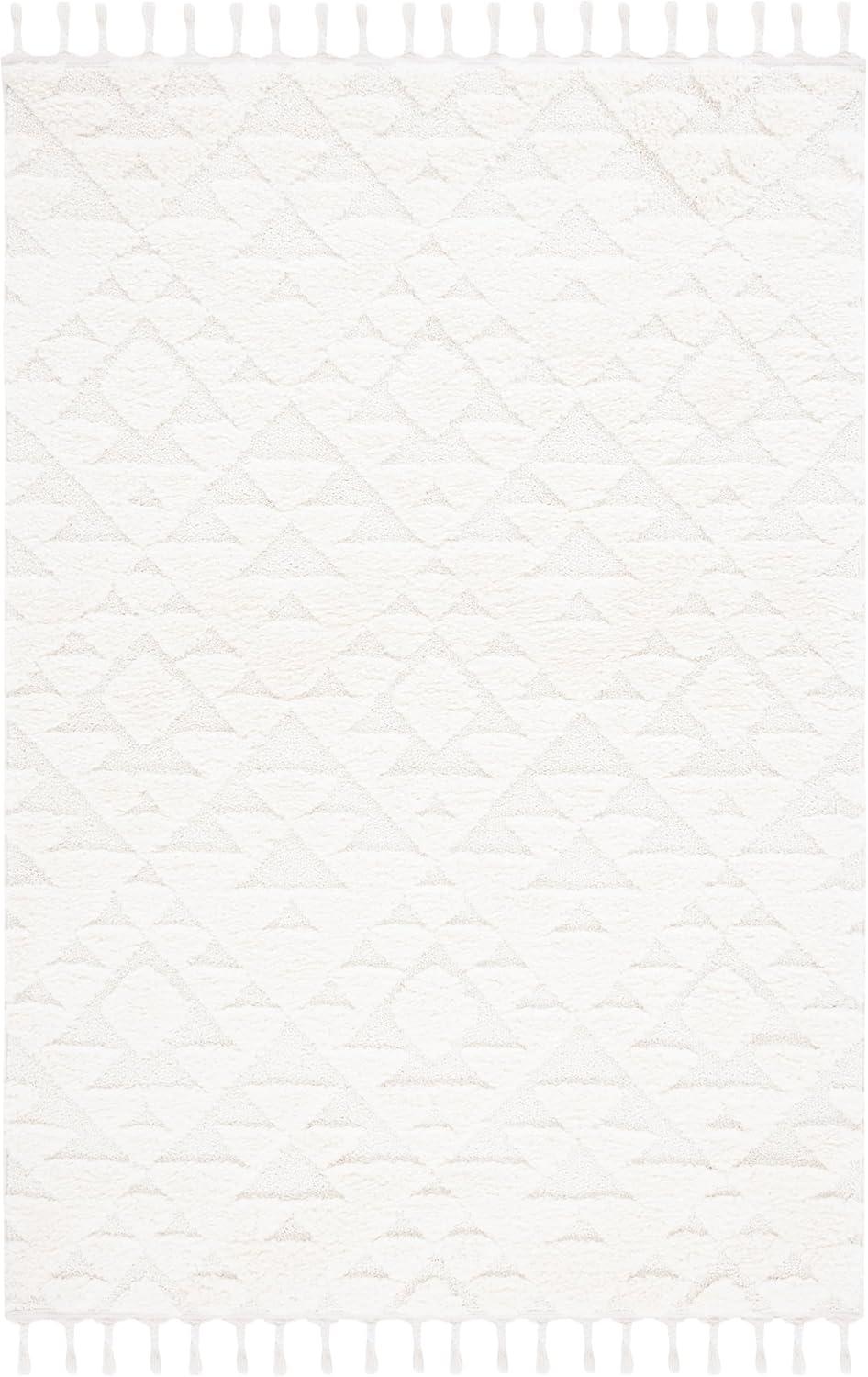image:imageSAFAVIEH Area Rug 8x10 Moroccan Tassel Shag Collection Large Ivory amp Brown NonShedding amp Easy to Clean Plush HighLow Texture Ideal for Living Room Bedroom Dining Space MTS688AIvory