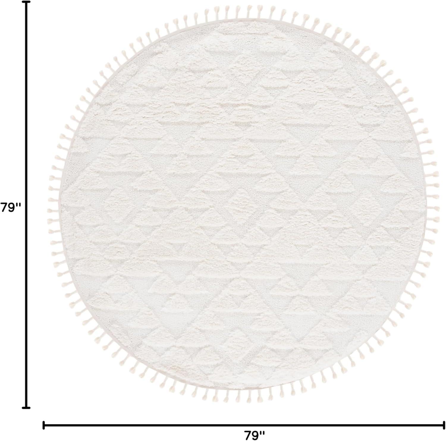 image:imageSAFAVIEH Area Rug 8x10 Moroccan Tassel Shag Collection Large Ivory amp Brown NonShedding amp Easy to Clean Plush HighLow Texture Ideal for Living Room Bedroom Dining Space MTS688AIvory