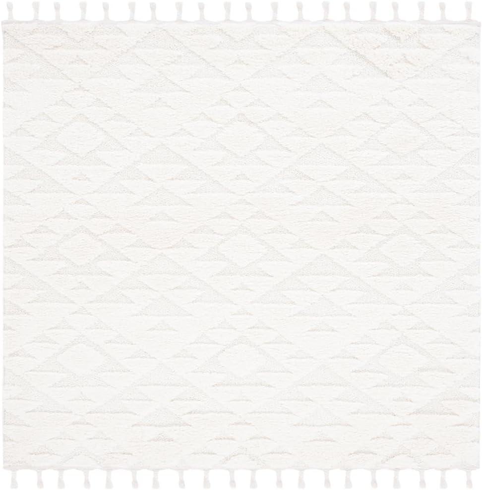 image:imageSAFAVIEH Area Rug 8x10 Moroccan Tassel Shag Collection Large Ivory amp Brown NonShedding amp Easy to Clean Plush HighLow Texture Ideal for Living Room Bedroom Dining Space MTS688AIvory