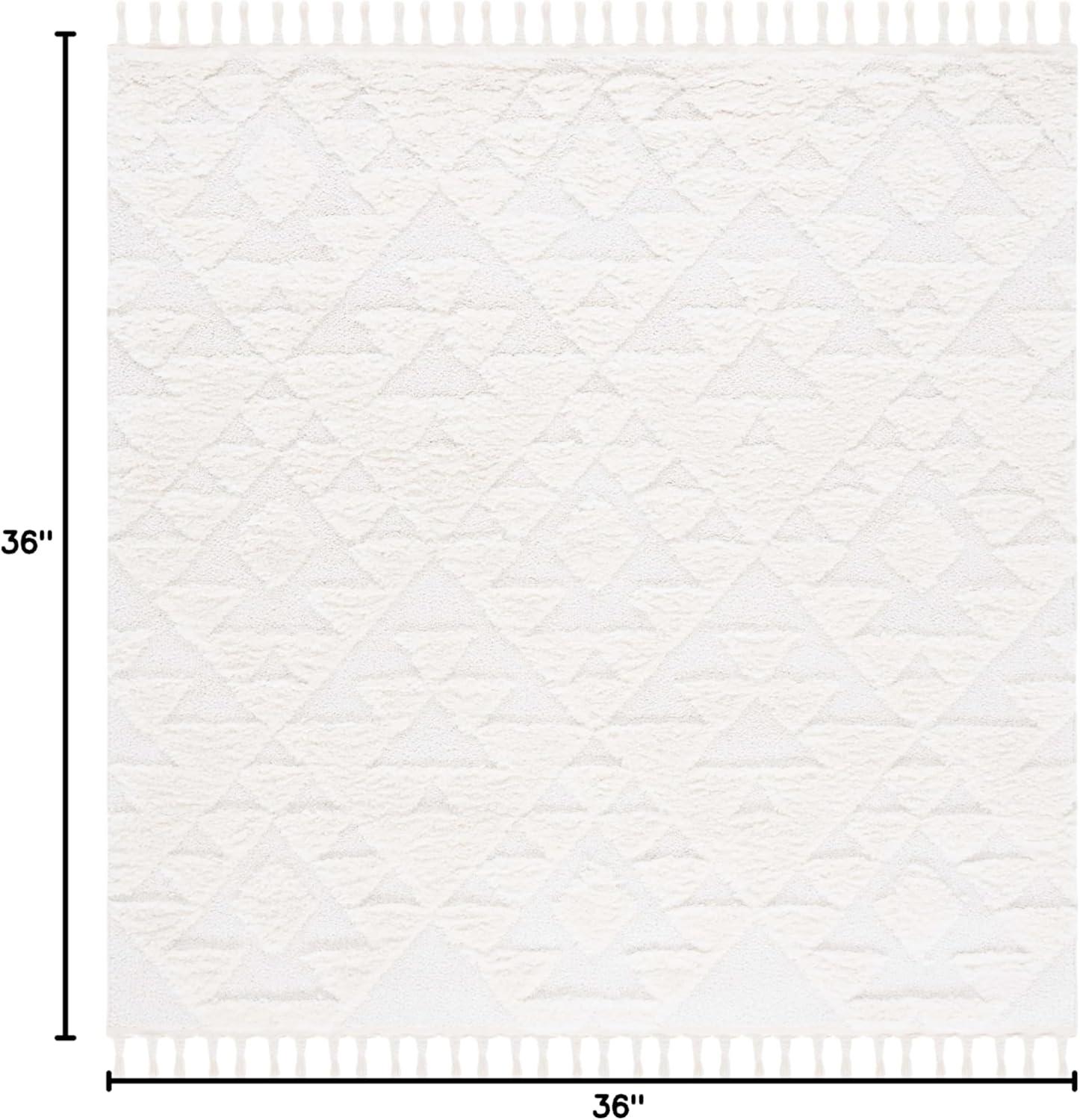 image:imageSAFAVIEH Area Rug 8x10 Moroccan Tassel Shag Collection Large Ivory amp Brown NonShedding amp Easy to Clean Plush HighLow Texture Ideal for Living Room Bedroom Dining Space MTS688AIvory
