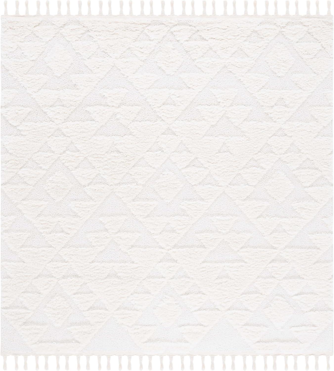 image:imageSAFAVIEH Area Rug 8x10 Moroccan Tassel Shag Collection Large Ivory amp Brown NonShedding amp Easy to Clean Plush HighLow Texture Ideal for Living Room Bedroom Dining Space MTS688AIvory
