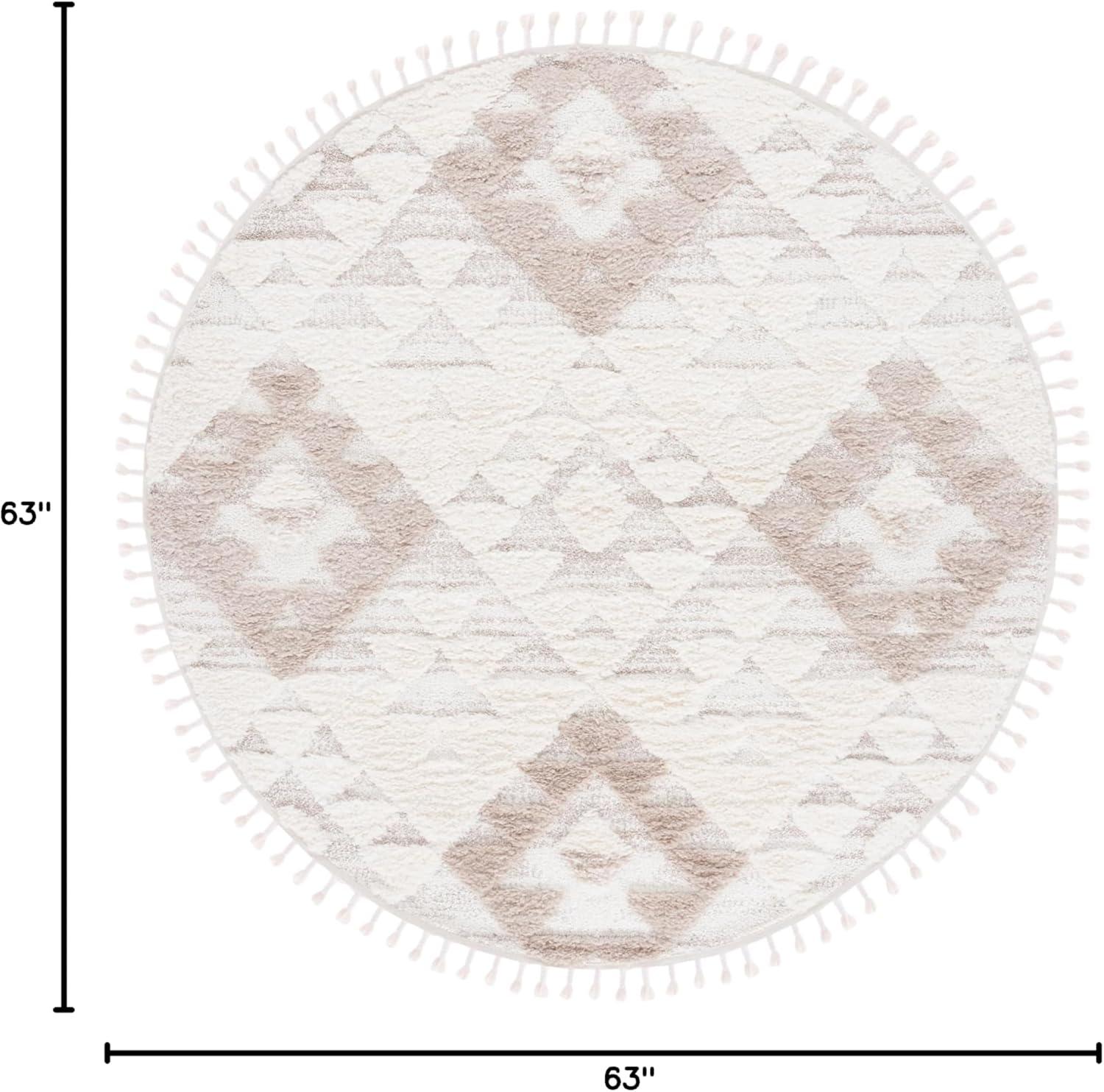 image:imageSAFAVIEH Area Rug 8x10 Moroccan Tassel Shag Collection Large Ivory amp Brown NonShedding amp Easy to Clean Plush HighLow Texture Ideal for Living Room Bedroom Dining Space MTS688AIvoryBeige