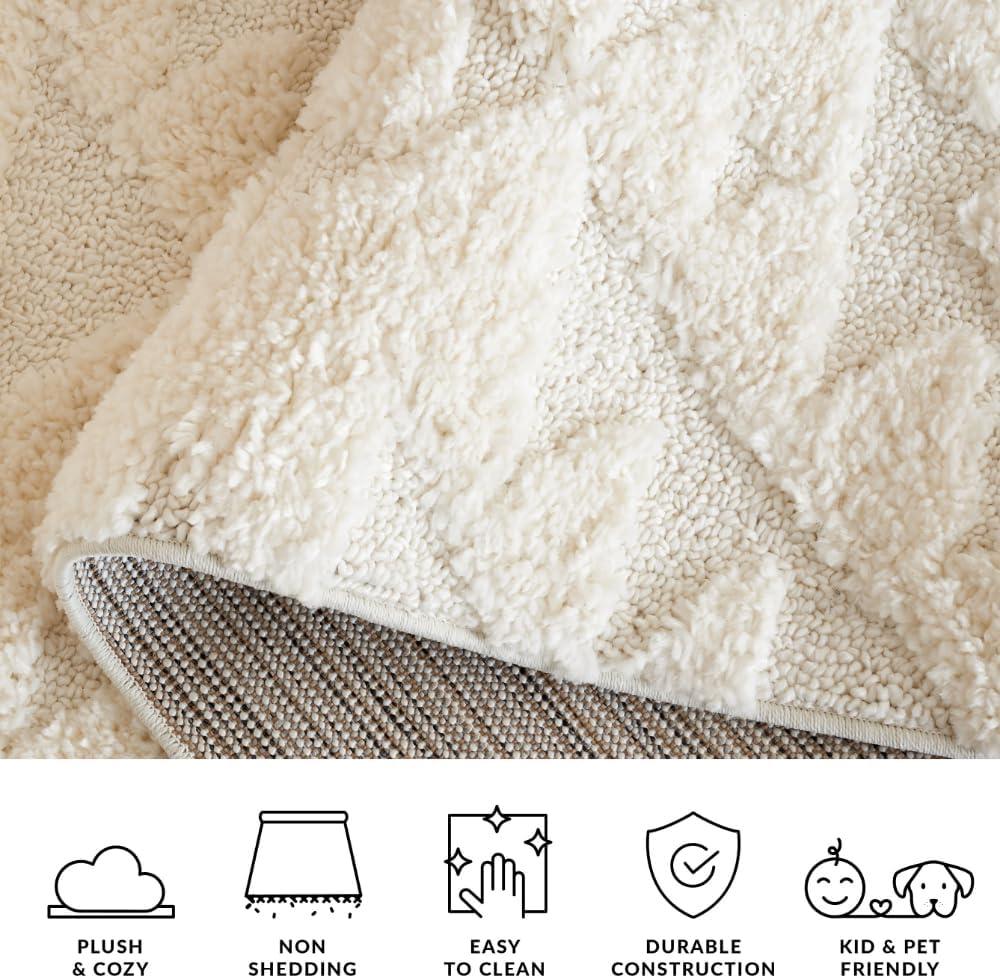 image:imageSAFAVIEH Area Rug 8x10 Moroccan Tassel Shag Collection Large Ivory amp Brown NonShedding amp Easy to Clean Plush HighLow Texture Ideal for Living Room Bedroom Dining Space MTS688AIvory