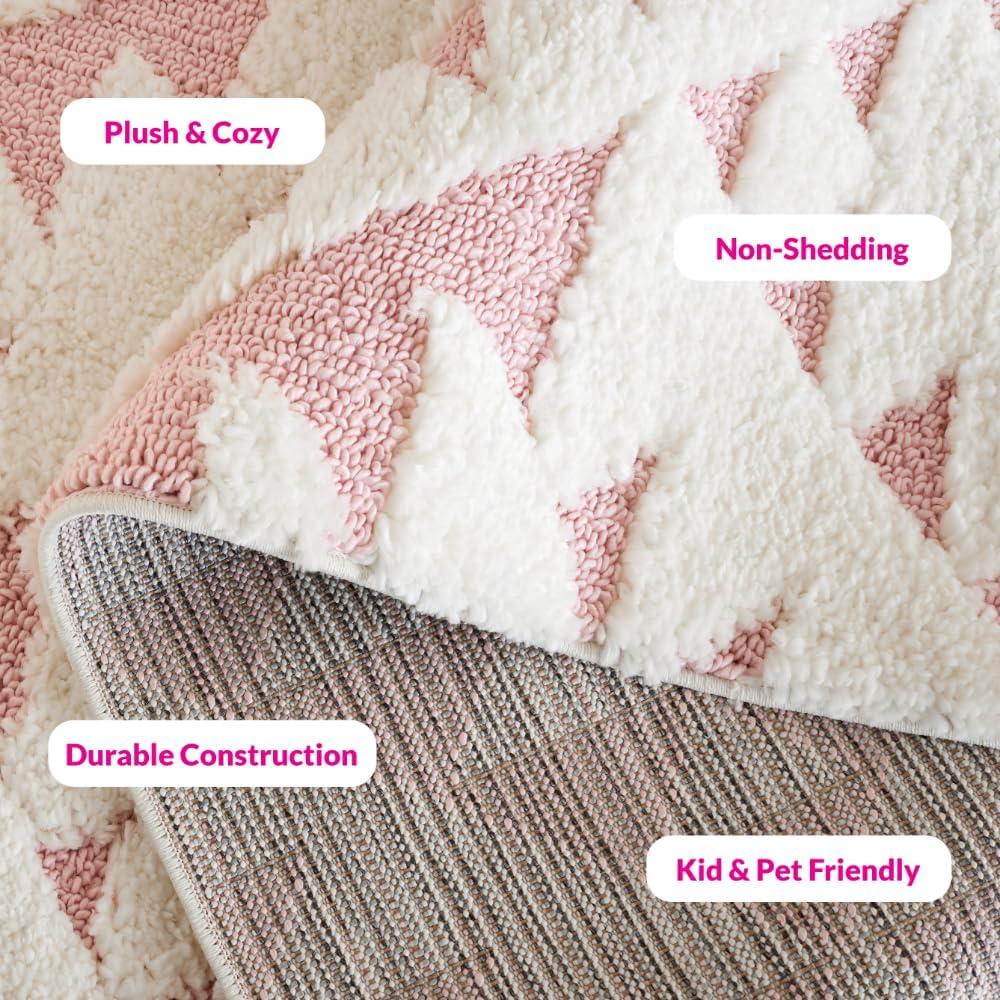 image:imageSAFAVIEH Area Rug 8x10 Moroccan Tassel Shag Collection Large Ivory amp Brown NonShedding amp Easy to Clean Plush HighLow Texture Ideal for Living Room Bedroom Dining Space MTS688ABlueIvory