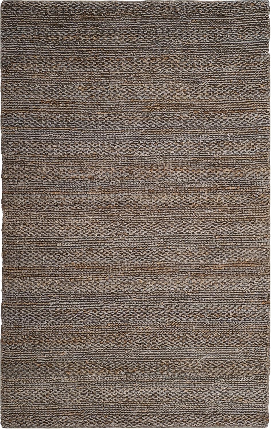 image:imageSAFAVIEH Area Rug 8x10 Natural Fiber Collection Large Bleach Handmade Jute Braided Woven Design Ideal for Living Room Bedroom NF212DBeige