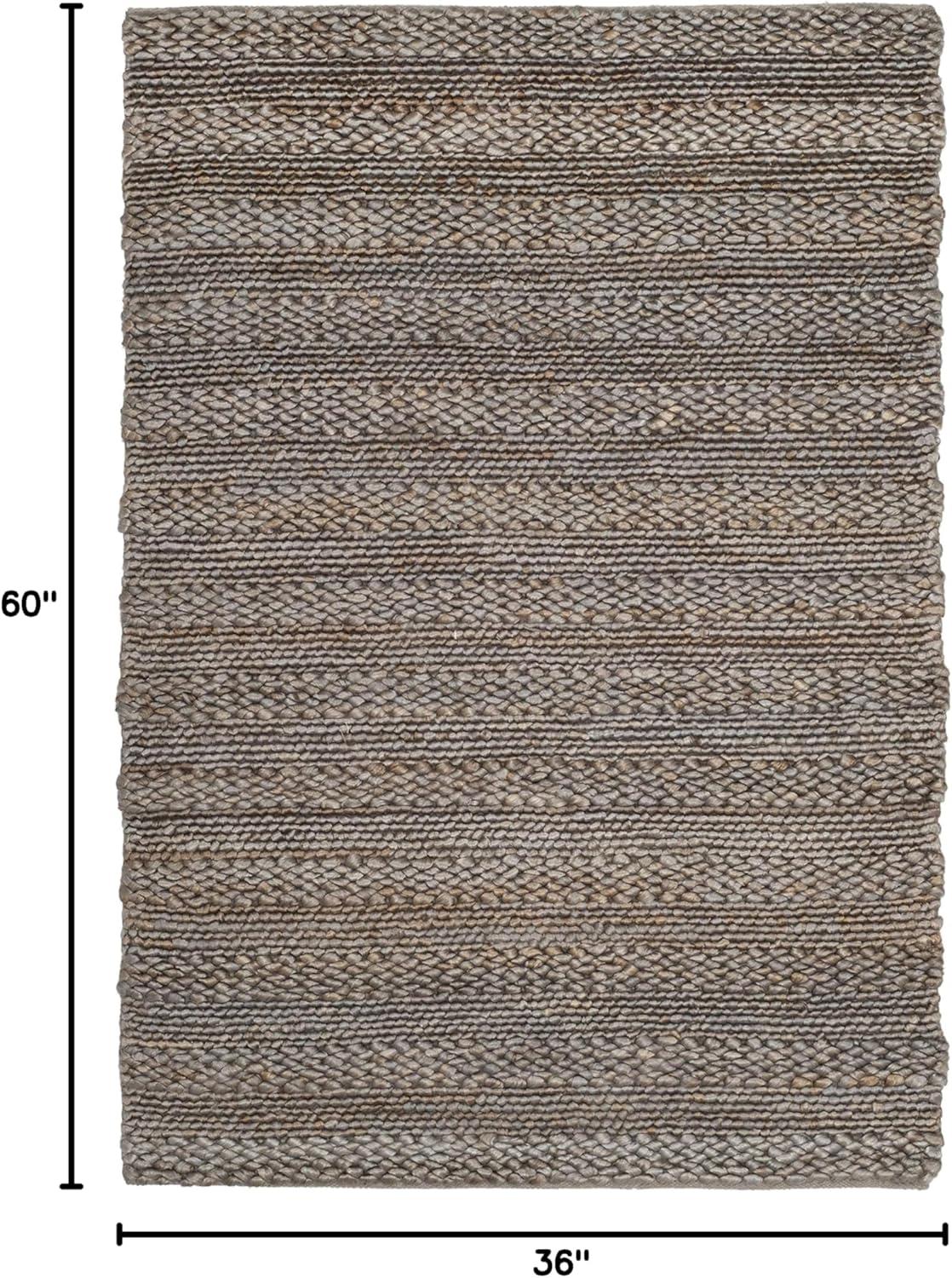 image:imageSAFAVIEH Area Rug 8x10 Natural Fiber Collection Large Bleach Handmade Jute Braided Woven Design Ideal for Living Room Bedroom NF212DBeige