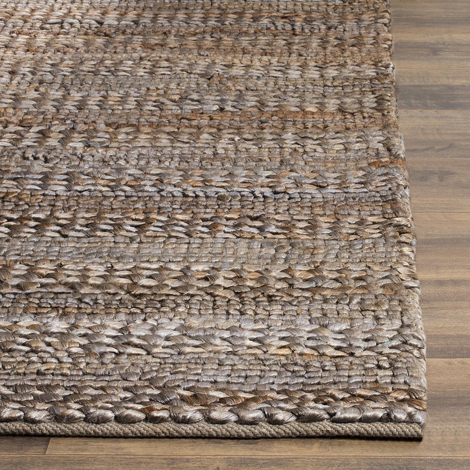 image:imageSAFAVIEH Area Rug 8x10 Natural Fiber Collection Large Bleach Handmade Jute Braided Woven Design Ideal for Living Room Bedroom NF212DBeige