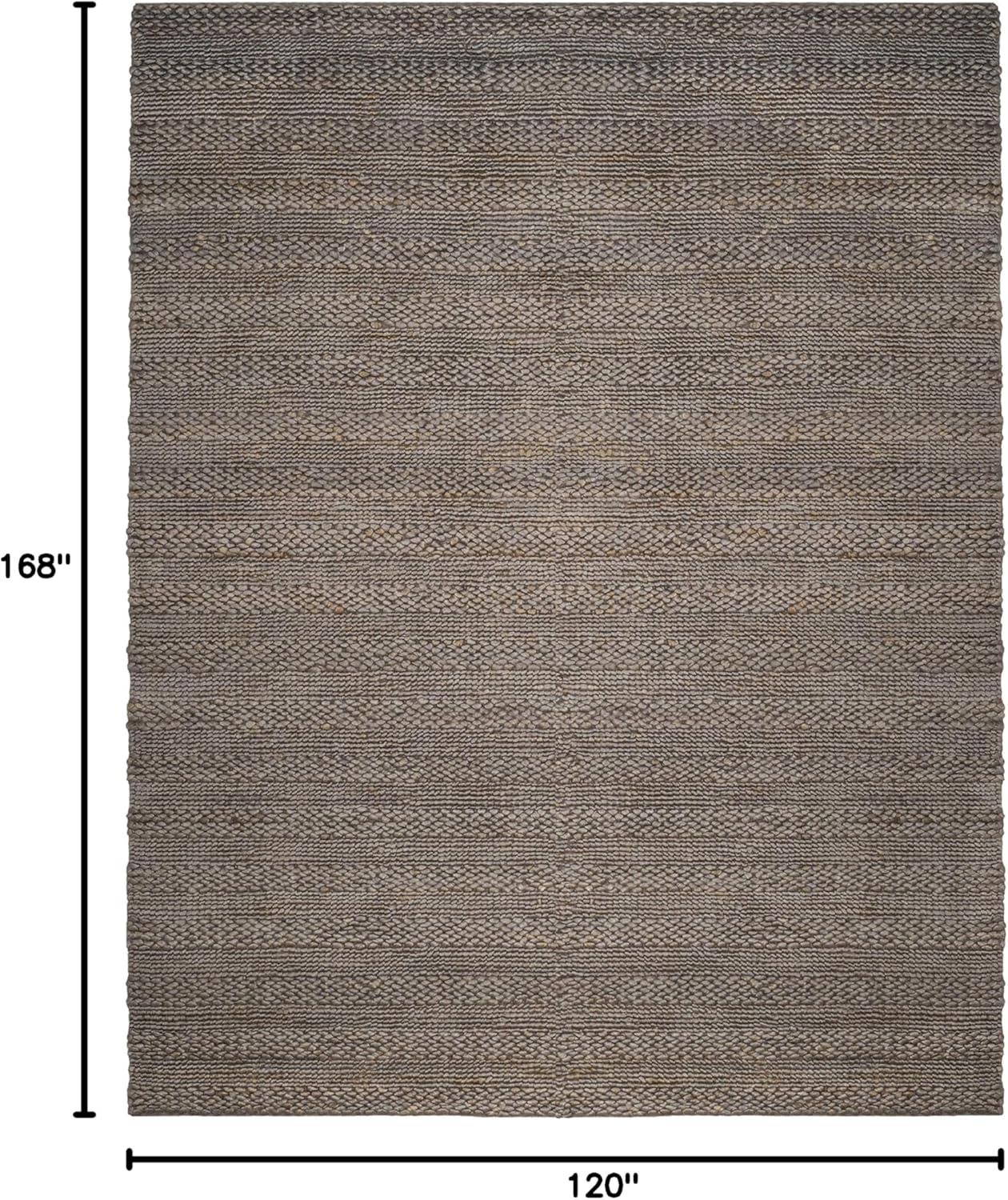 image:imageSAFAVIEH Area Rug 8x10 Natural Fiber Collection Large Bleach Handmade Jute Braided Woven Design Ideal for Living Room Bedroom NF212DBeige