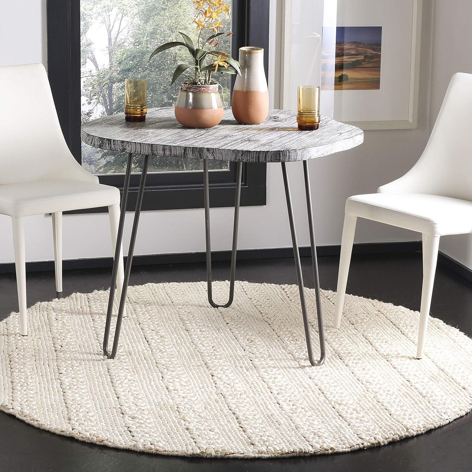 image:imageSAFAVIEH Area Rug 8x10 Natural Fiber Collection Large Bleach Handmade Jute Braided Woven Design Ideal for Living Room Bedroom NF212DBleach