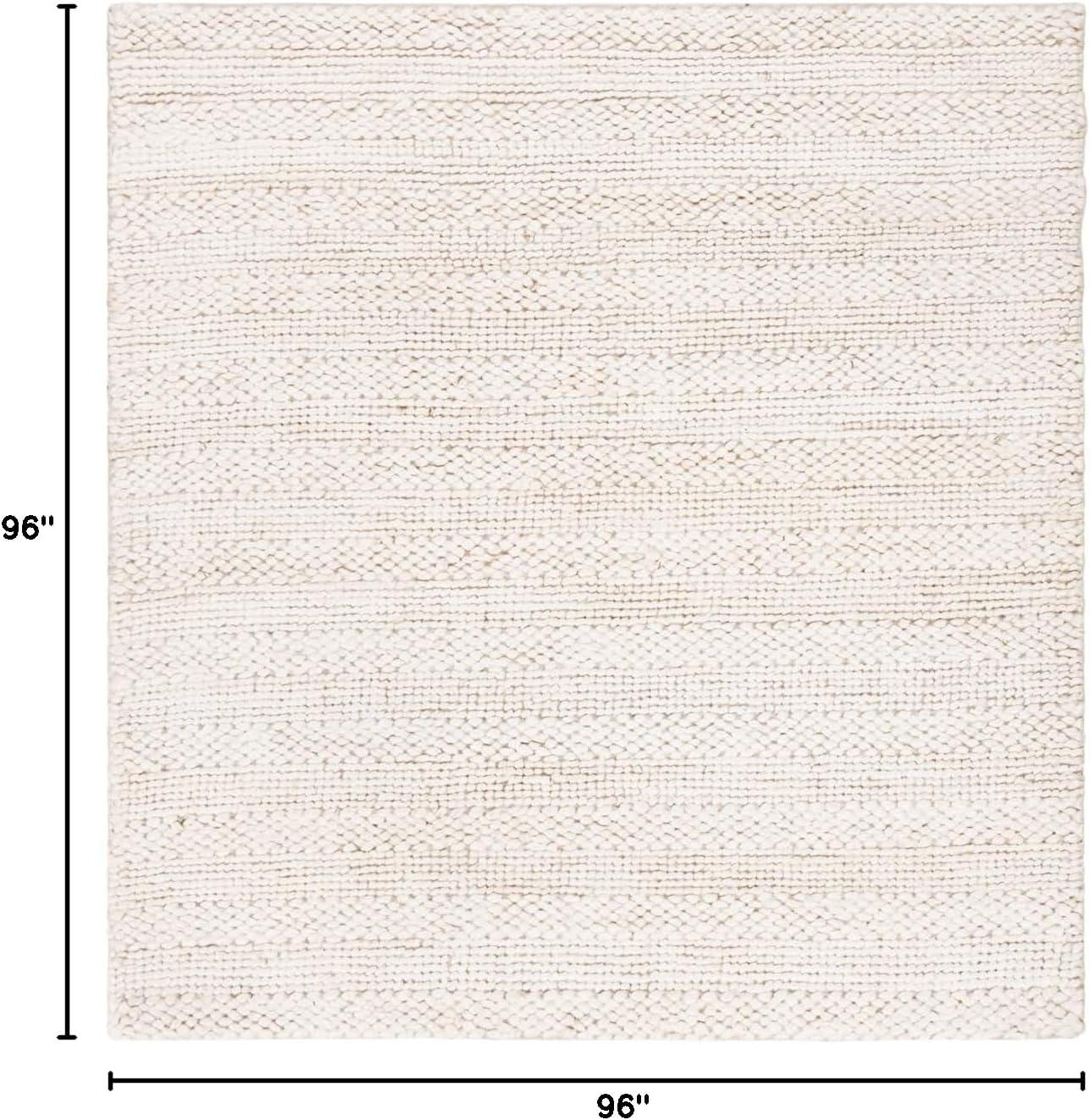 image:imageSAFAVIEH Area Rug 8x10 Natural Fiber Collection Large Bleach Handmade Jute Braided Woven Design Ideal for Living Room Bedroom NF212DBleach