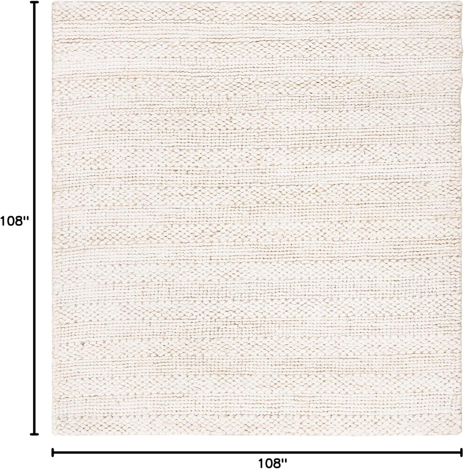 image:imageSAFAVIEH Area Rug 8x10 Natural Fiber Collection Large Bleach Handmade Jute Braided Woven Design Ideal for Living Room Bedroom NF212DBleach