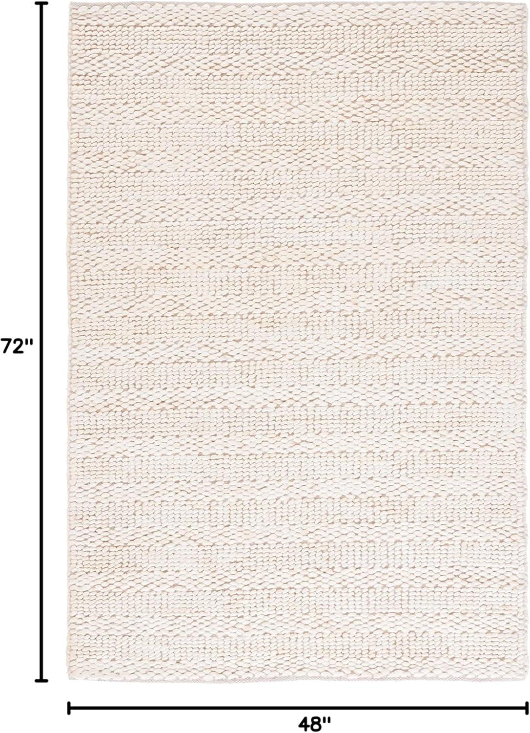 image:imageSAFAVIEH Area Rug 8x10 Natural Fiber Collection Large Bleach Handmade Jute Braided Woven Design Ideal for Living Room Bedroom NF212DBleach