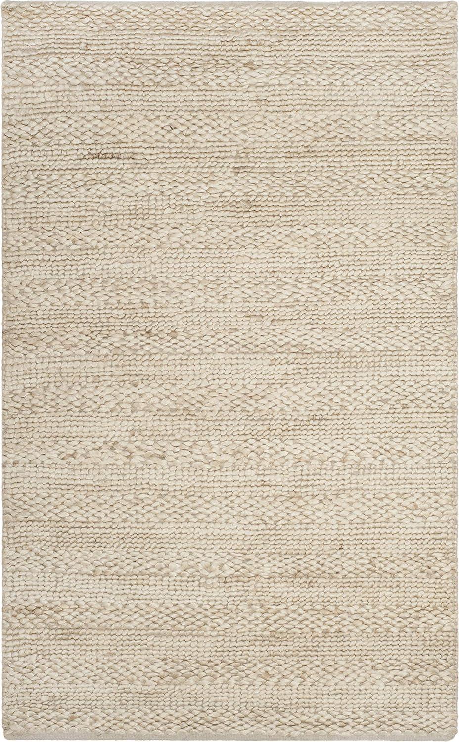 image:imageSAFAVIEH Area Rug 8x10 Natural Fiber Collection Large Bleach Handmade Jute Braided Woven Design Ideal for Living Room Bedroom NF212DBleach