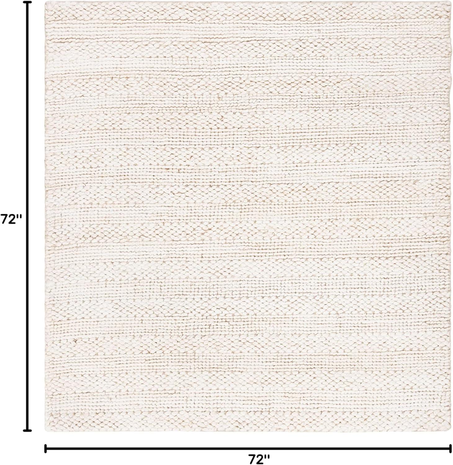 image:imageSAFAVIEH Area Rug 8x10 Natural Fiber Collection Large Bleach Handmade Jute Braided Woven Design Ideal for Living Room Bedroom NF212DBleach