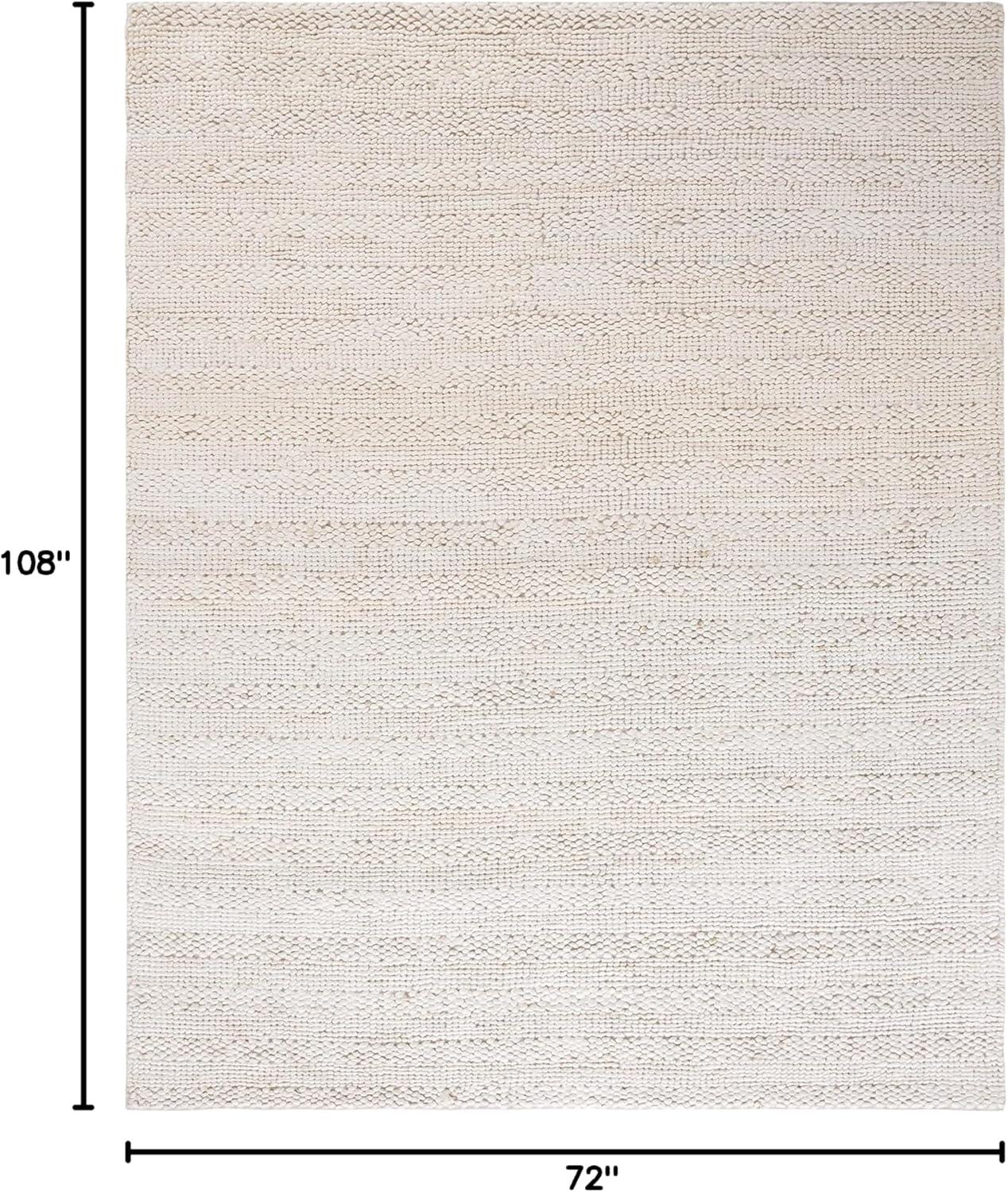 image:imageSAFAVIEH Area Rug 8x10 Natural Fiber Collection Large Bleach Handmade Jute Braided Woven Design Ideal for Living Room Bedroom NF212DBleach