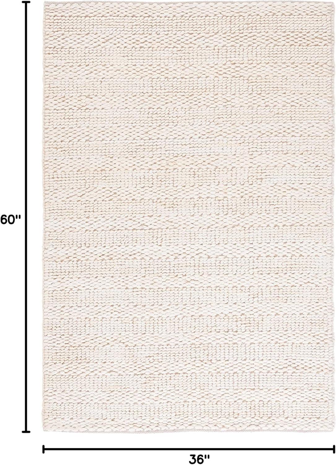 image:imageSAFAVIEH Area Rug 8x10 Natural Fiber Collection Large Bleach Handmade Jute Braided Woven Design Ideal for Living Room Bedroom NF212DBleach