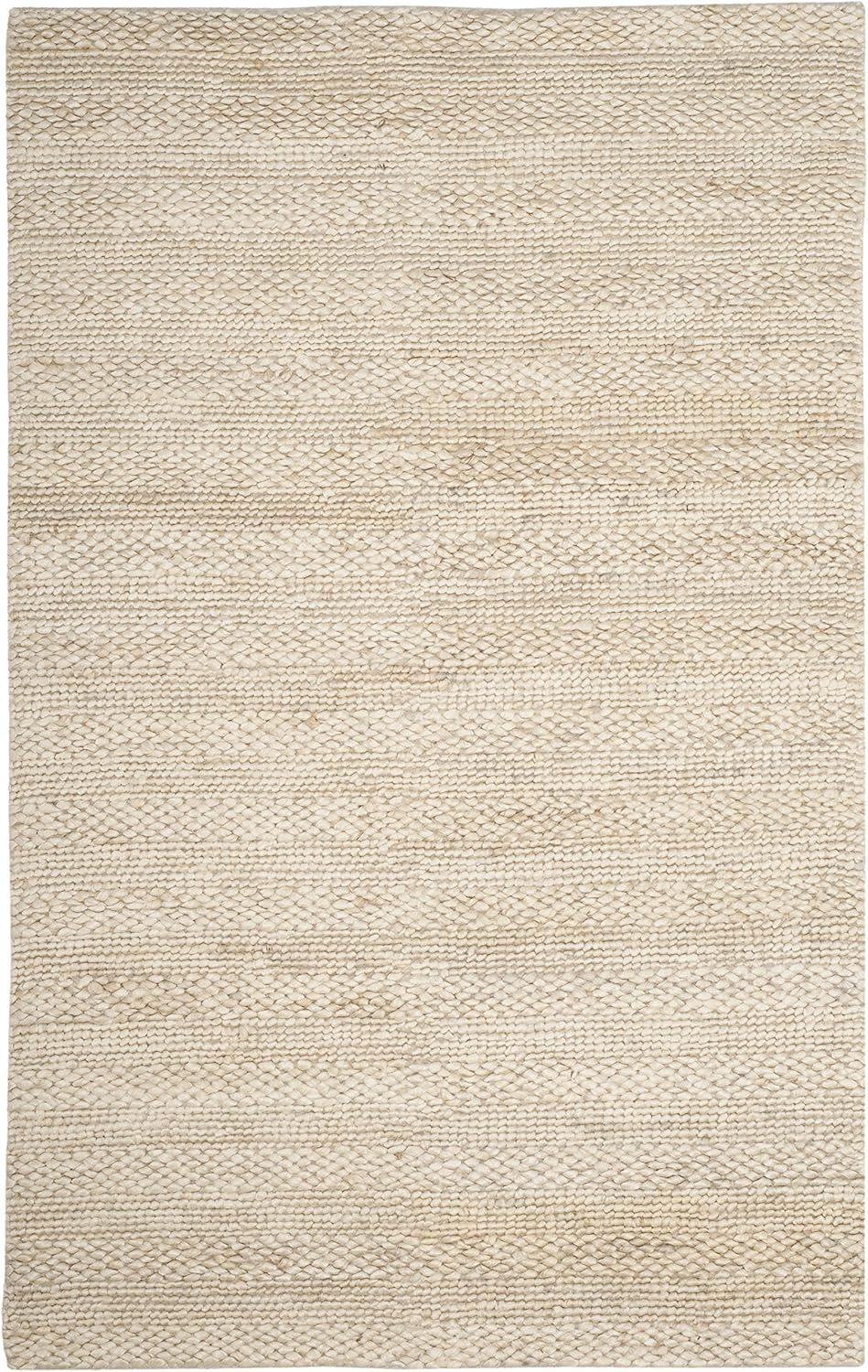 image:imageSAFAVIEH Area Rug 8x10 Natural Fiber Collection Large Bleach Handmade Jute Braided Woven Design Ideal for Living Room Bedroom NF212DBleach
