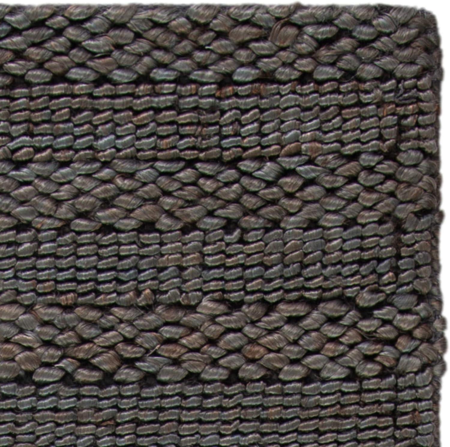 image:imageSAFAVIEH Area Rug 8x10 Natural Fiber Collection Large Bleach Handmade Jute Braided Woven Design Ideal for Living Room Bedroom NF212DCharcoal