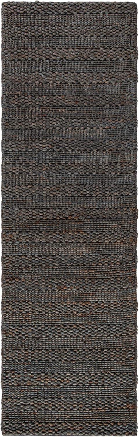 image:imageSAFAVIEH Area Rug 8x10 Natural Fiber Collection Large Bleach Handmade Jute Braided Woven Design Ideal for Living Room Bedroom NF212DCharcoal