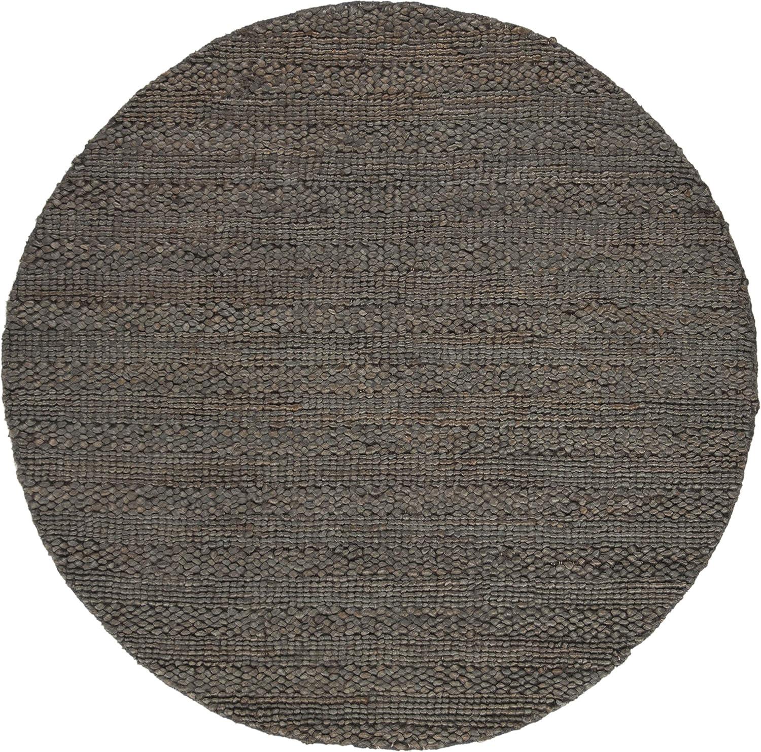image:imageSAFAVIEH Area Rug 8x10 Natural Fiber Collection Large Bleach Handmade Jute Braided Woven Design Ideal for Living Room Bedroom NF212DCharcoal