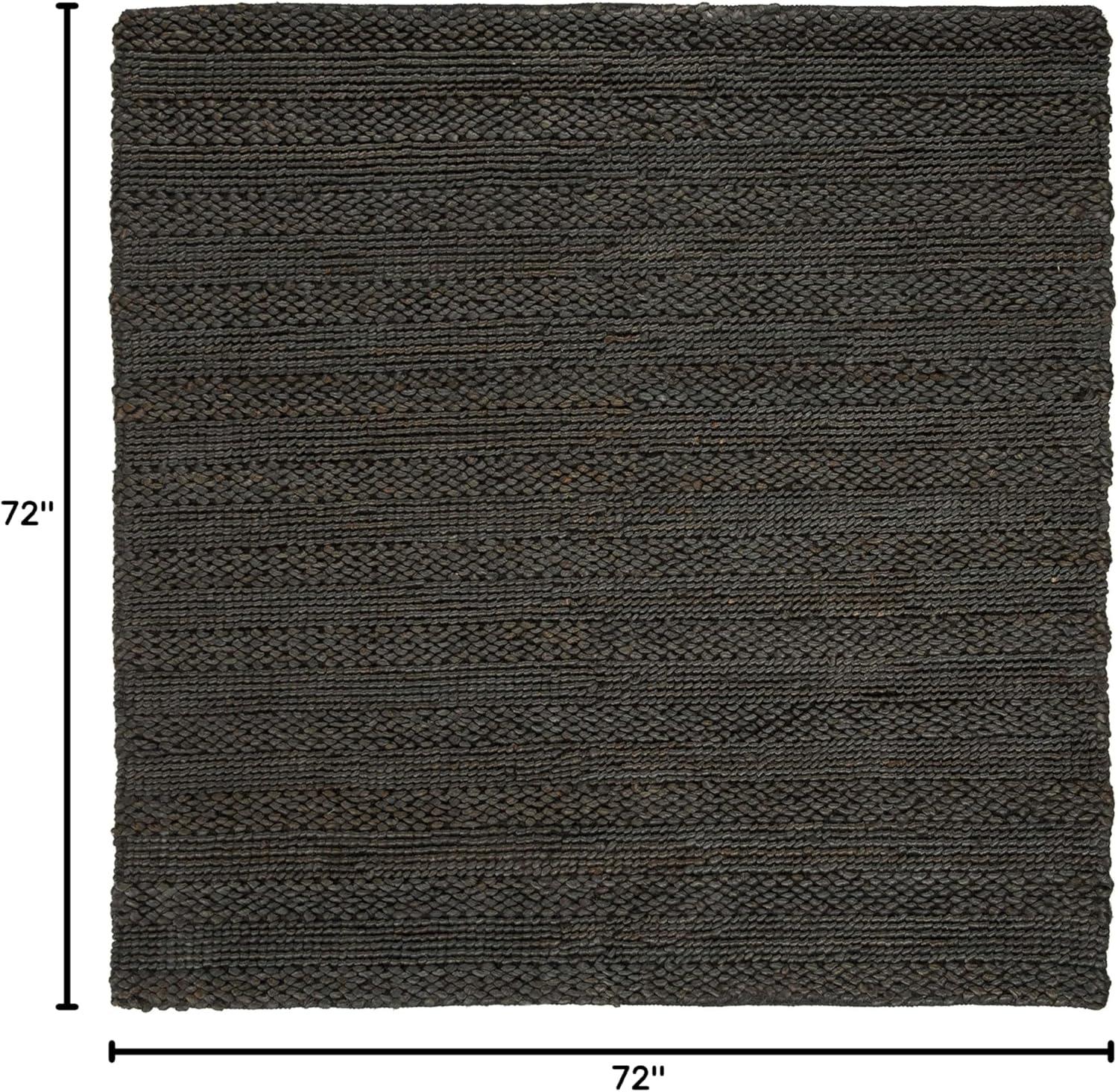 image:imageSAFAVIEH Area Rug 8x10 Natural Fiber Collection Large Bleach Handmade Jute Braided Woven Design Ideal for Living Room Bedroom NF212DCharcoal