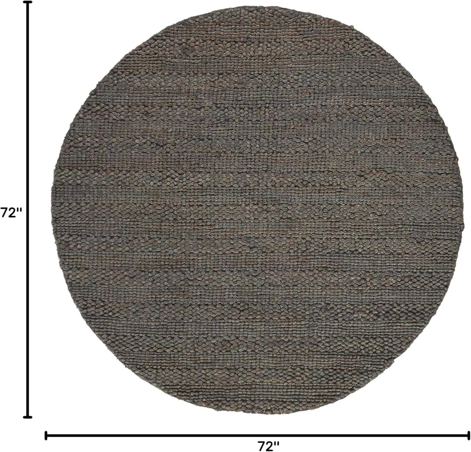 image:imageSAFAVIEH Area Rug 8x10 Natural Fiber Collection Large Bleach Handmade Jute Braided Woven Design Ideal for Living Room Bedroom NF212DCharcoal