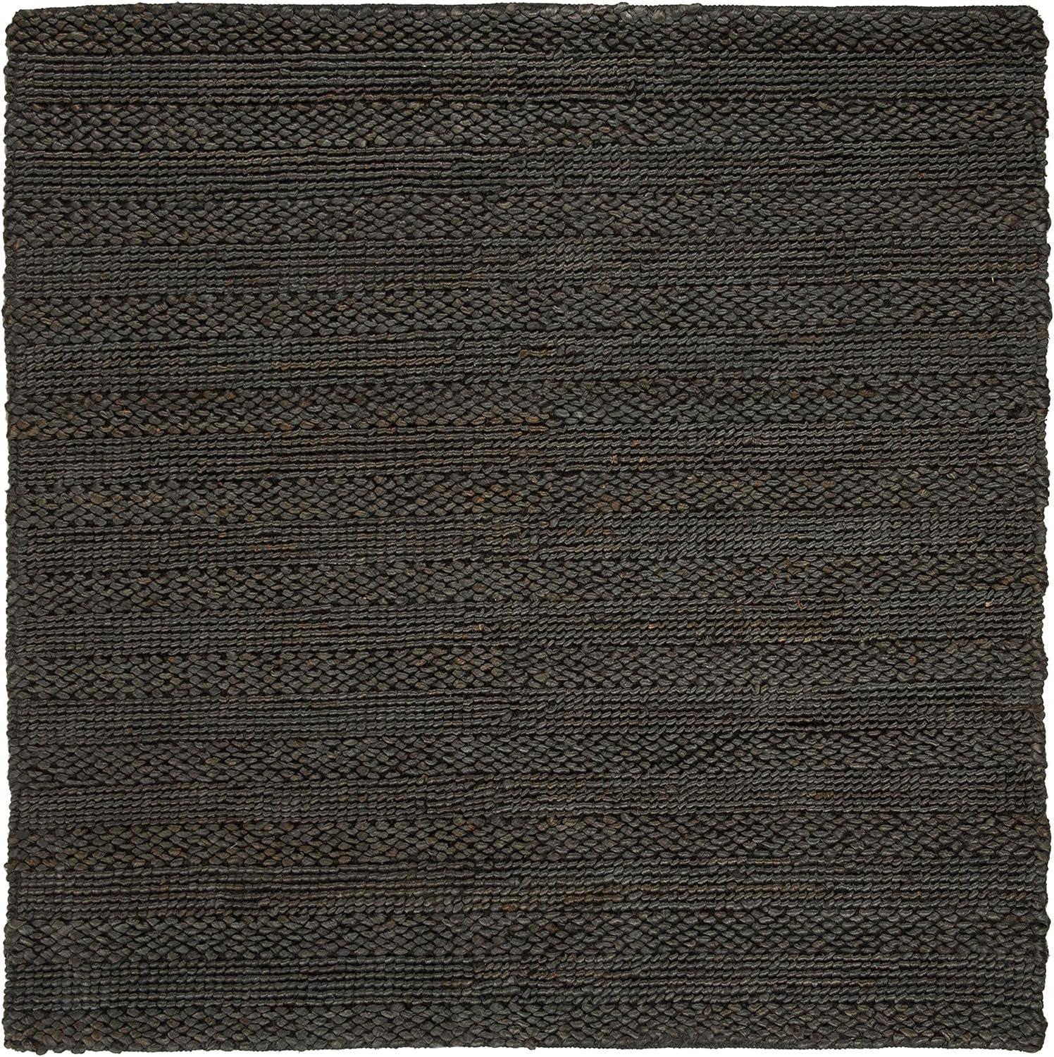 image:imageSAFAVIEH Area Rug 8x10 Natural Fiber Collection Large Bleach Handmade Jute Braided Woven Design Ideal for Living Room Bedroom NF212DCharcoal