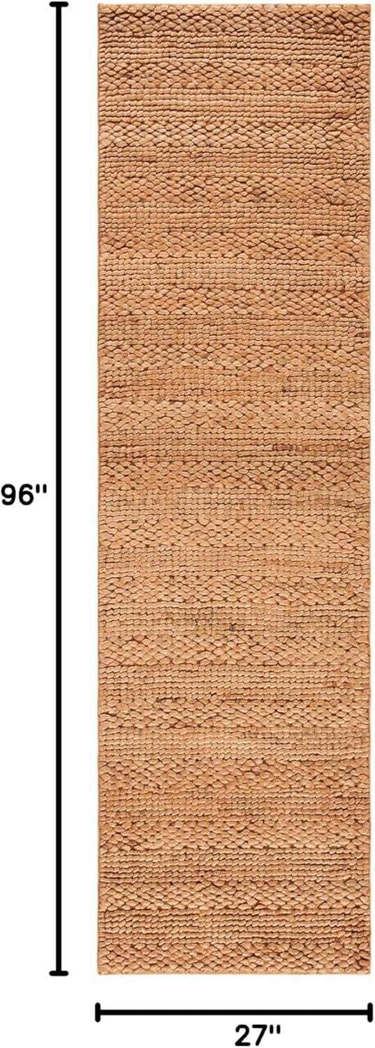 image:imageSAFAVIEH Area Rug 8x10 Natural Fiber Collection Large Bleach Handmade Jute Braided Woven Design Ideal for Living Room Bedroom NF212DGold