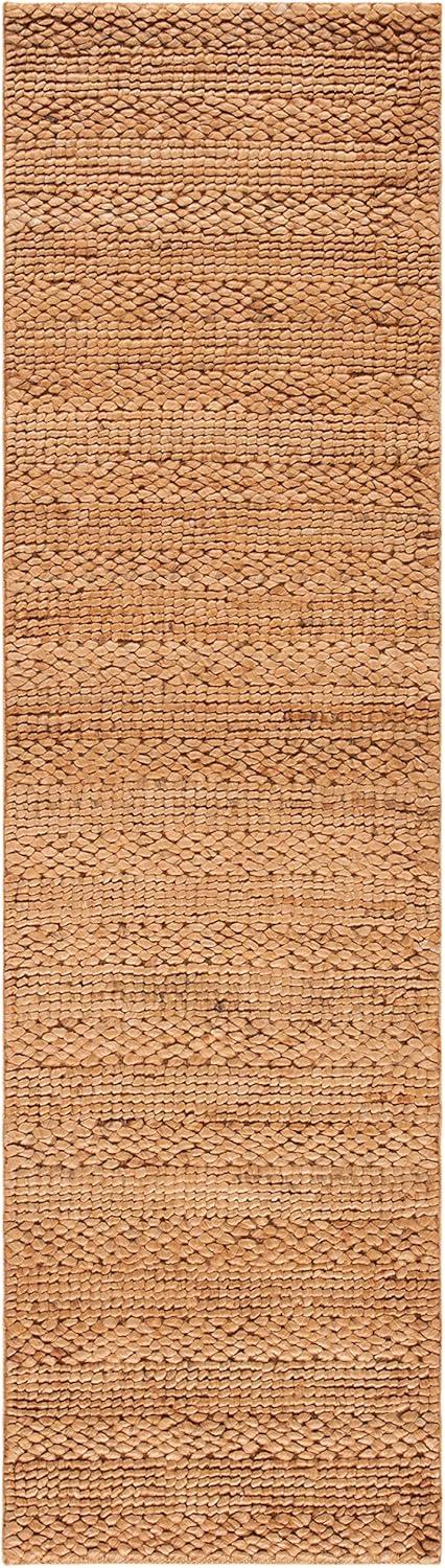 image:imageSAFAVIEH Area Rug 8x10 Natural Fiber Collection Large Bleach Handmade Jute Braided Woven Design Ideal for Living Room Bedroom NF212DGold