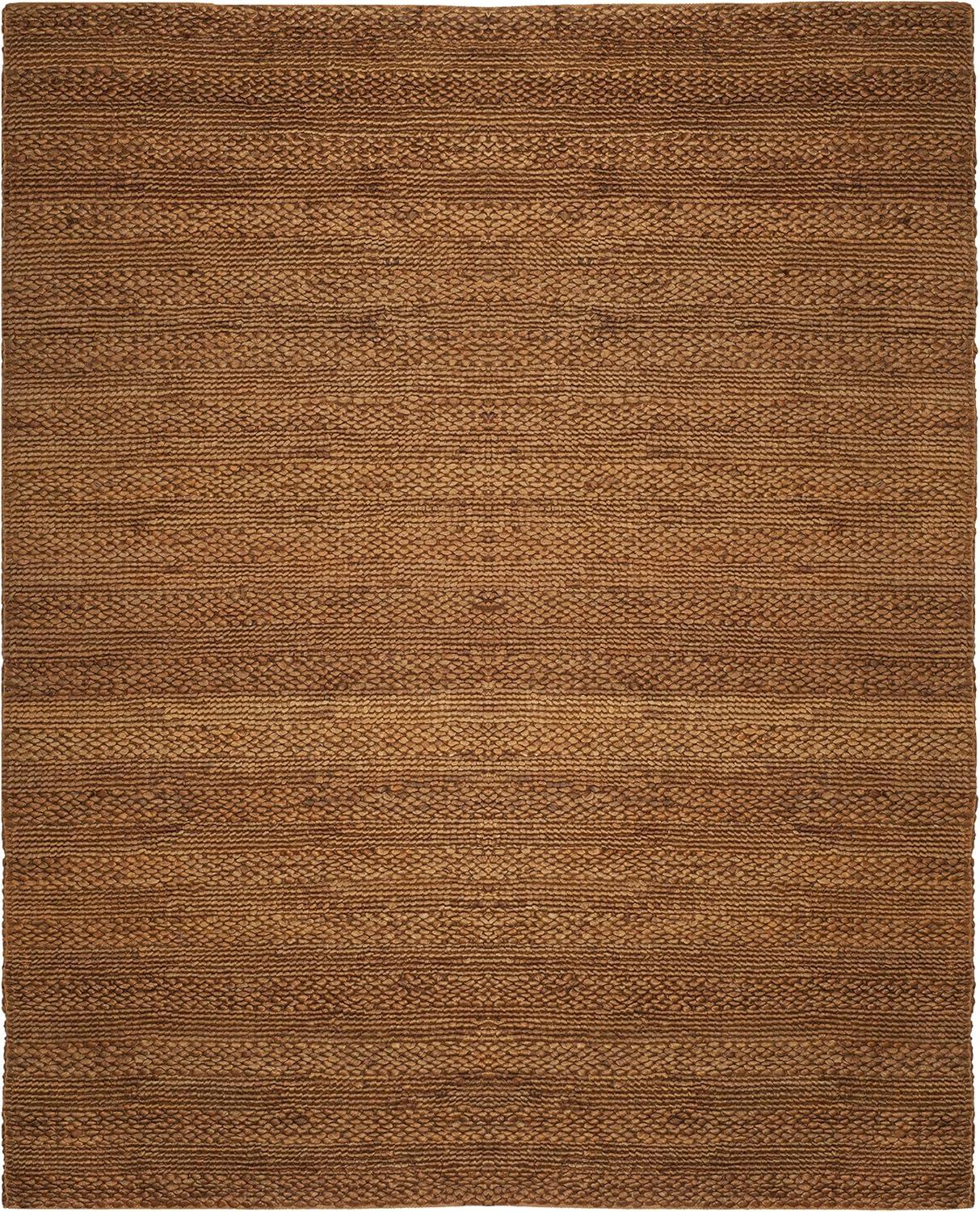 image:imageSAFAVIEH Area Rug 8x10 Natural Fiber Collection Large Bleach Handmade Jute Braided Woven Design Ideal for Living Room Bedroom NF212DGold