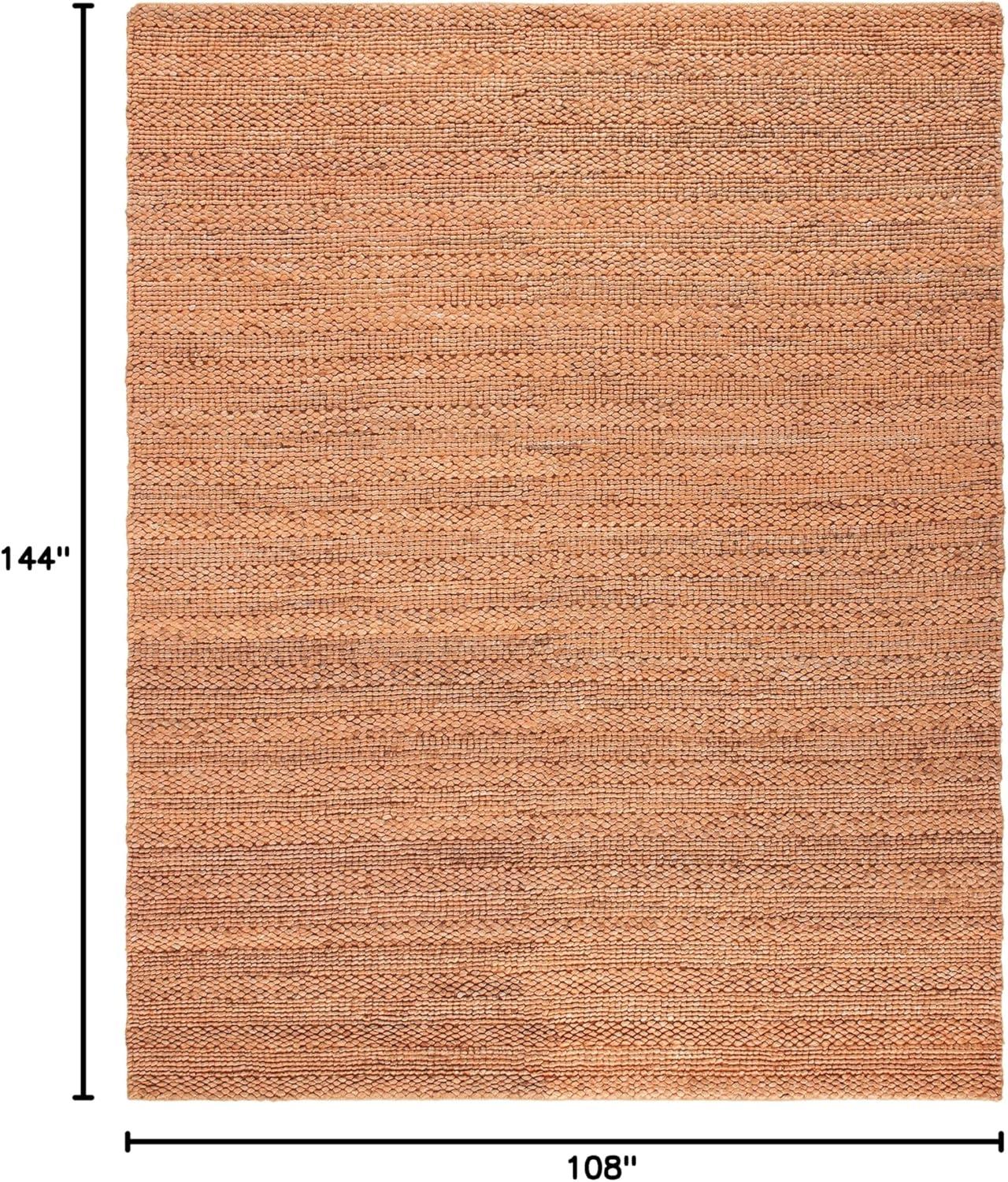 image:imageSAFAVIEH Area Rug 8x10 Natural Fiber Collection Large Bleach Handmade Jute Braided Woven Design Ideal for Living Room Bedroom NF212DGold