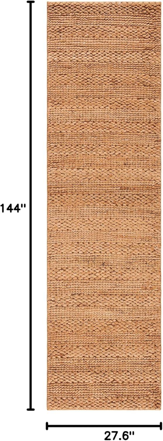 image:imageSAFAVIEH Area Rug 8x10 Natural Fiber Collection Large Bleach Handmade Jute Braided Woven Design Ideal for Living Room Bedroom NF212DGold