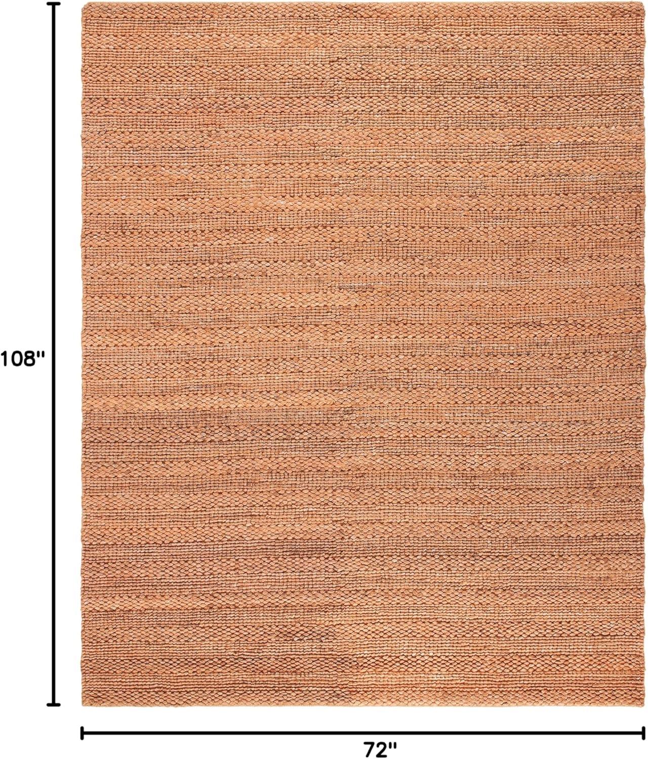 image:imageSAFAVIEH Area Rug 8x10 Natural Fiber Collection Large Bleach Handmade Jute Braided Woven Design Ideal for Living Room Bedroom NF212DGold