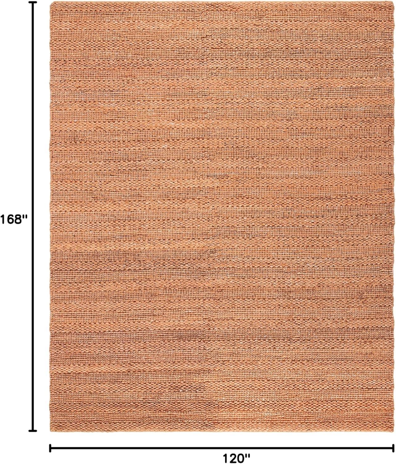 image:imageSAFAVIEH Area Rug 8x10 Natural Fiber Collection Large Bleach Handmade Jute Braided Woven Design Ideal for Living Room Bedroom NF212DGold