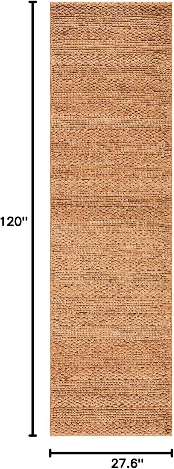 image:imageSAFAVIEH Area Rug 8x10 Natural Fiber Collection Large Bleach Handmade Jute Braided Woven Design Ideal for Living Room Bedroom NF212DGold
