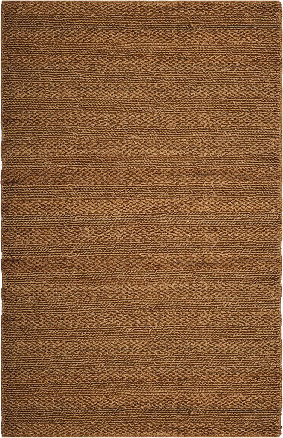image:imageSAFAVIEH Area Rug 8x10 Natural Fiber Collection Large Bleach Handmade Jute Braided Woven Design Ideal for Living Room Bedroom NF212DGold