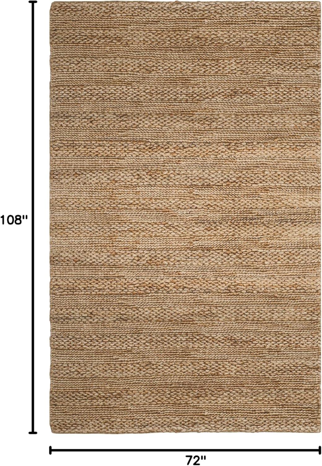 image:imageSAFAVIEH Area Rug 8x10 Natural Fiber Collection Large Bleach Handmade Jute Braided Woven Design Ideal for Living Room Bedroom NF212DNatural