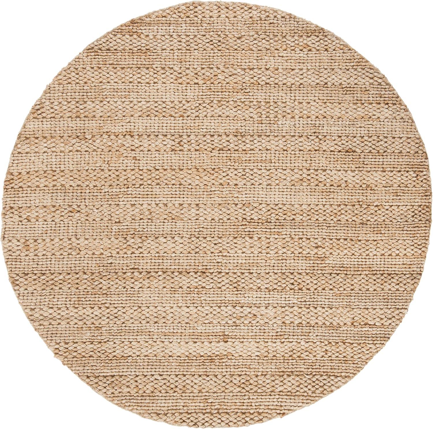 image:imageSAFAVIEH Area Rug 8x10 Natural Fiber Collection Large Bleach Handmade Jute Braided Woven Design Ideal for Living Room Bedroom NF212DNatural